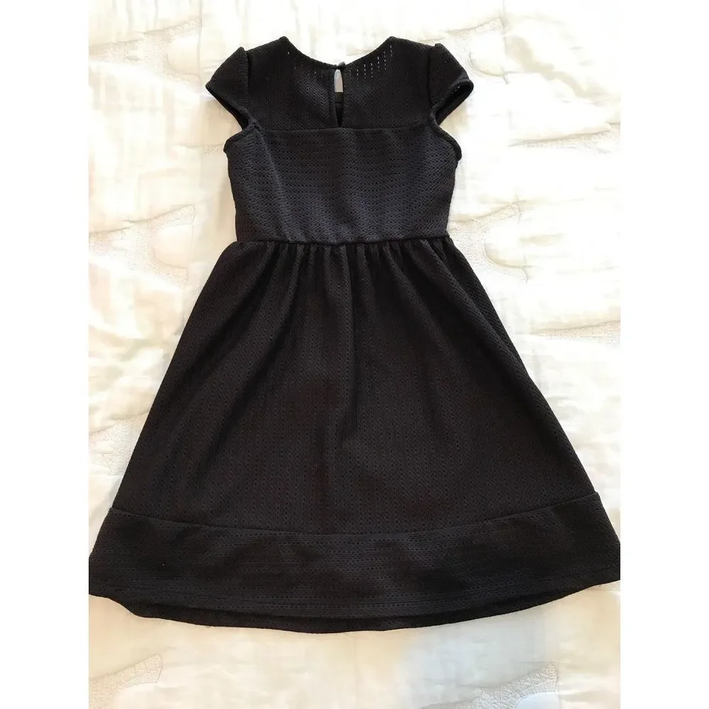Monteau Girl Black Pearl Breakfast at Tiffany Dress Costume Party Sz 7 Halloween